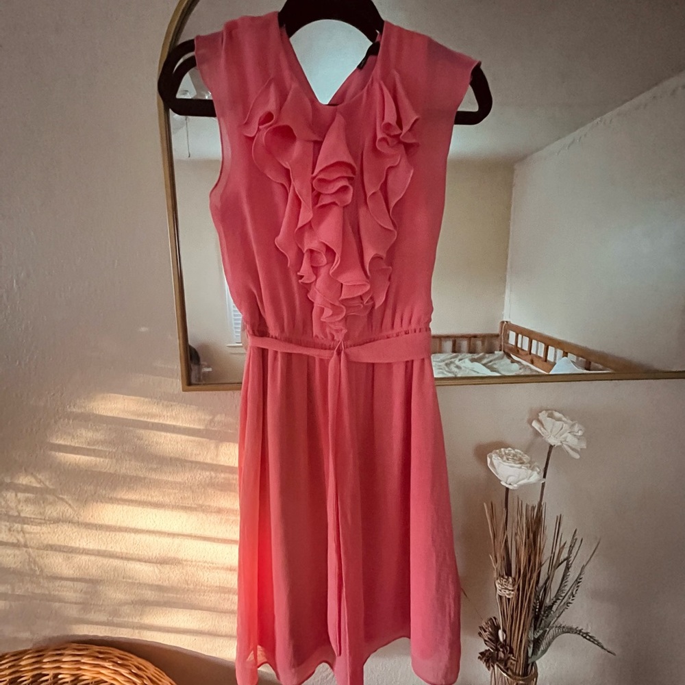 Pink ruffle gnw dress